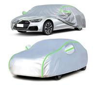 Car Cover Fits for Audi A6 C7 Avant Estate Driver Side Zip Waterproof All Weather Snow/Sun proof UV Protection Windproof Outdoor Full Fitted Car Cover Length Fits (Silver
