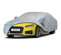 Car Cover for 2006-2025 Audi TT/TTS/TTRS Coupe Roadster, Waterproof Custom-fit All Weather Sun Rain UV Dust Snow Protection Windproof Outdoor Full Car Cover with Door Zipper and Cotton Lining-Gray