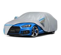 Car Cover for 2007-2025 Audi A5/S5/RS5 Sedan, Waterproof Custom-fit All Weather Sun Rain UV Dust Snow Protection Windproof Outdoor A5 Full Car Cover with Door Zipper and Cotton Lining-Gray