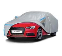 Car Cover for 2008-2025 Audi A4/S4 Sedan, Waterproof Custom-fit All Weather Sun Rain UV Dust Snow Protection Outdoor A4 Full Car Cover with Door Zipper and Cotton Lining-Gray