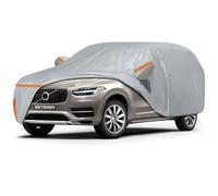 Car Cover for 2015-2025 Volvo XC90, Waterproof Custom-fit All Weather Sun Rain UV Snow Dust Protection Windproof Outdoor XC90 Full Car Cover with Door Zipper & Cotton Lining-Gray