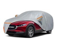 Car Cover for 2020-2026 Mazda CX-30, Waterproof Custom-fit All Weather Sun Rain UV Snow Wind Protection Outdoor CX30 Full Car Cover with Door Zipper & Cotton Lining-Grey