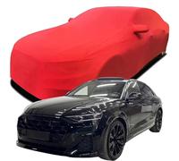 Car Cover for Audi Q8 Sports SUV 2024 2025 2026, Elastic Breathable Dustproof Fabric Indoor Windproof Protection Elastic Cotton Car Covers,Red