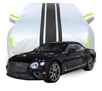 Car Cover for Bentley Continental GT Convertible, Waterproof Outdoor Car Covers Dustproof Scratch Proof UV Resistant All Weather Protection,B-Silver-Black