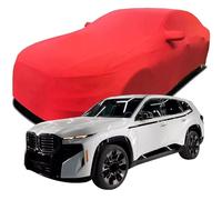 Car Cover for BMW XM SUV, Elastic Breathable and Dustproof Fabric Indoor Windproof Protection Elastic Cotton Car Covers,Red