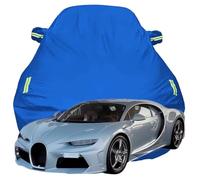 Car Cover for Bugatti Chiron Super Sport, Breathable Oxford Car Tarpaulin, Snowproof Scratchproof Anti-UV All Weather Protection,Blue-Plus-Cotton