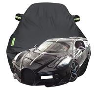 Car Cover for Bugatti La Voiture Noire casual shooting, Waterproof Dustproof All Weather Car Covers Outdoor Scratch Proof UV Resistant Protection,Black-Plus-Cotton