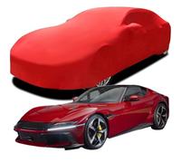 Car Cover for Ferrari 12Cilindri, Elastic Breathable and Dustproof Fabric Indoor Windproof Protection Elastic Cotton Car Covers,Red