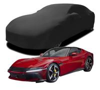Car Cover for Ferrari 12Cilindri, Elastic Breathable Dustproof Fabric Indoor Windproof Protection Elastic Cotton Car Covers,Black