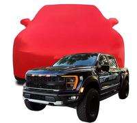 Car Cover for Ford F 150 Raptor 2020 2021 2022 2023 2024 2025, Customized Car Tarp, Velvet Stretch Dustproof Protection Full Car Cover, indoor Protector Covers,Red