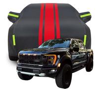 Car Cover for Ford F 150 Raptor, Waterproof Dustproof All Weather Car Covers Outdoor Scratch Proof UV Resistant Protection,A-Black-Red