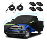 Car Cover for Ford F150 Super Crew Cab 5.5ft Bed, 6 Layers Waterproof All Weather Car Cover with Door Zipper & Cotton Lining for F150 XL/XLT/Lariat/King Ranch/Limited/Platinum/Tremor(5.5ft Bed)