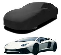 Car Cover for Lamborghini Aventador SV LP750-4, Elastic Breathable Dustproof Fabric Indoor Windproof Protection Elastic Cotton Car Covers,Black