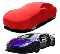 Car Cover for Lamborghini Aventador SVJ, Elastic Breathable and Dustproof Fabric Windproof Elastic Cotton Car Covers Full Protection,Black