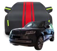 Car Cover for Land Rover Range Rover, Rain Proof Waterproof All Weather Outdoor Scratch Resistant Sun Snow Car Tarpaulin Exterior Protection,A-Black-Red