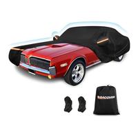 Car Cover for Mercury Cougar 1967-1973,1980-1997, Waterproof 210D Oxford Cloth and Cotton Cover Outdoor Car Cover with Zipper Windproof Heavy Duty All Weather