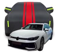 Car Cover for Passat Wagon, Rain Proof Waterproof All Weather Outdoor Scratch Resistant Sun Snow Car Tarpaulin Exterior Protection,A-Black-Red