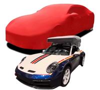 Car Cover for Porsche 911 Dakar, Customized Car Tarp, Velvet Stretch Dustproof Protection Full Car Cover, indoor Protector Covers,Red