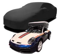 Car Cover for Porsche 911 Dakar, Snow Scratch Resistant Car Cover, Velvet Stretch Dustproof Protection Full Car Cover,Black