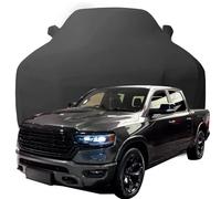 Car Cover for RAM 1500 Limited Dodge Ram 2023 2024 2025 2026, Elastic Breathable Dustproof Fabric Indoor Windproof Protection Elastic Cotton Car Covers,Black