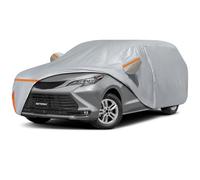 Car Cover for Toyota Sienna Minivan, 2003-2024, Waterproof, Custom Fit, for All Weather, Sun, Rain, UV Rays, Dust, Snow, Outdoor, Sienna, Full Car Cover with Door Zipper and