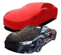 Car Cover Indoor for Audi R8 Spyder 2023 2024 2025, Elastic Velvet Stretch Dust-Proof Protection Full Car Cover, Breathable Soft Fabric Indoor,Red