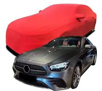 Car Cover Indoor for Mercedes Benz E300 COUPE, Elastic Velvet Stretch Dust-Proof Protection Full Car Cover, Breathable Soft Fabric Indoor,Red