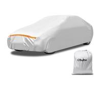 Car Cover, Ohuhu Universal Full Car Covers Outdoor Indoor, All Weather Protection Auto Cover Windproof Snowproof Dustproof Scratch Resistant UV Protection, Fit Sedan (191"-201"/ 485-510cm)