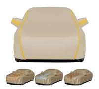 Car Cover Outdoor for Honda Jazz 2002-2024 Full Cover, Customized Car Cover All Weather for Waterproof Windproof Sun Rain Snow Protection with Reflective Strip and Zipper Door