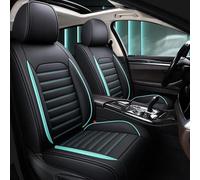 Car Cover Seats for Citroen C5 Aircross 2017-2023, Custom Leather Seat Covers Full Set Luxury Seat Cover Front and Rear Seat Protectors Four Seasons All Weather Accessories,black green