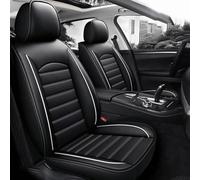 Car Cover Seats Full Set for Opel Mokka GS Line+/ Ultimate 2021-2024, All-inclusive Breathable Leather Seat Covers Front and Rear Seat Protectors All Seasons Seat Cushions,black white