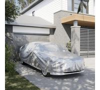 Car Cover Silver XXL PEVA/Aluminium-Film/Soft Cotton 3-Layer Windproof 3 buckles
