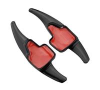 Car Cover Trim For Focus For Kuga For EcoSport Interior ABS Carbon Fiber Steering Wheel Shift Paddle Shifter Extension Shape Door Panel(Black Color)