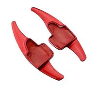 Car Cover Trim For Focus For Kuga For EcoSport Interior ABS Carbon Fiber Steering Wheel Shift Paddle Shifter Extension Shape Interior Decoration Strips(Red Color)