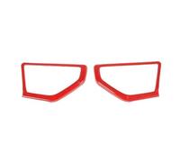 Car Cover Trim For Jeep For Wrangler JL For Gladiator JT 2018-2021 Up Interior A Pillar Speaker Decoration Ring Cover Interior Decoration Strips(Red)