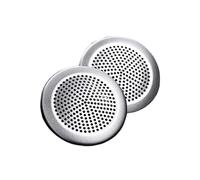 Car Cover Trim Sticker For Jag For XE For XF Car Aluminum Dashboard Speaker Cover Trim Sticker Car Interior Decoration Accessories 2pcs Matte Silver