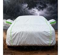 Car Cover Waterproof All Weather for Aston Martin V8 Vantage Car Covers for Outside Storage Protector Snow Wind Dust Outdoor Weatherproof Full Car Cover With Door Zipper & Reflective Strips-Silver