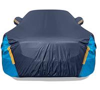 Car Cover Waterproof All Weather for Automobiles, 6 Layers Outdoor Full Exterior Cover Rain Sun UV Snowproof Protection with Zipper Cotton, Mirror Pocket for Sedan (196-210 inch)