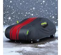 Car Cover Waterproof All Weather for Nissan Note Acenta R Layers Heavy Duty Full Exterior Car Covers Snow Sun UV Protection with Zipper Universal Snug Fit for Four Seasons Red