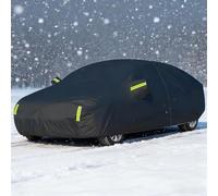 Car Cover Waterproof for Aston Martin DB7 Full Car Cover All Weather Compatible with Main Large Saloon Models Elastic Breathable and Dustproof Fabric Soft Lining Black