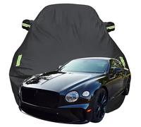 Car Cover Waterproof for Bentley Continental GT Speed, Sun Proof UV Proof Wind Proof and Rain Proof Outdoor Car Covers Exterior Protection,Black-Plus-Cotton