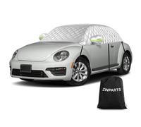 Car Cover Waterproof Replacement for VW Beetle 1998-2019, Thickened 6 Layer Half Garage UV Resistant Half Car Cover Dustproof Snowproof Hailproof Outdoor Indoor