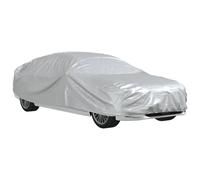 Car Cover with Buckle Straps Full Waterproof Sedan Cover Silver PEVA vidaXL