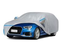 Car Covers for 1998-2025 Audi A3/S3/RS3, Waterproof Custom-fit All Weather Sun Rain UV Dust Snow Protection Outdoor A3 Full Car Cover with Door Zipper and Cotton Lining-Gray