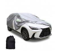 Car Covers for Outside Storage Waterproof for Volkswagen Fox - Heavy Duty Oxford Fabric, Soft Inner Lining Anti Scratch, Outdoor All Seasons Rain Resistant Zipper Flap(Silver)