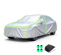 Car Covers Waterproof Compatible with Audi A3 4495x1816x1425mm All Weather Waterproof Reflective Edges Anti UV Dust Wind Snow Protection