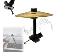 Car Crash Cymbal Air Vent,Mini Drum Cymbals for Car Vent Creative Funny Metal Musical Instrument Finger Cymbal Suitable Various Car Air Vents,For Music Lovers(Gold)