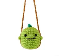 Car Crochet Hanging Pendant Ornament with Cartoon Animal Design for Rearview Mirror Decorative Accessory Suitable for Various Cars (Little dinosaur)