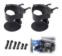 Car Cup Holder, 2 Pieces Adjustable Car Cup Holder with Clip, Bottle Holder for Car Air Conditioner, Car Drink Holder, Car Ashtray, Coffee Cups, Beverage Cans