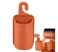 Car Cup Holder, Car Organizer for Phone and Cup Holders - Leather Drink Holder for Organization and Storage in Vehicles and Trucks